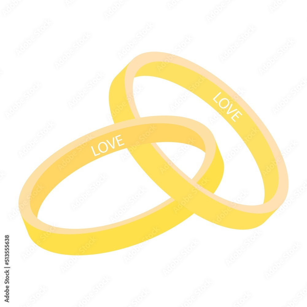 two wedding rings on a white background two wedding rings on a white background