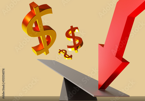 USA dollar rebound. Red Arr...