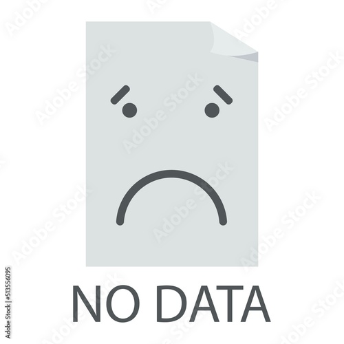 document without data with a sad face