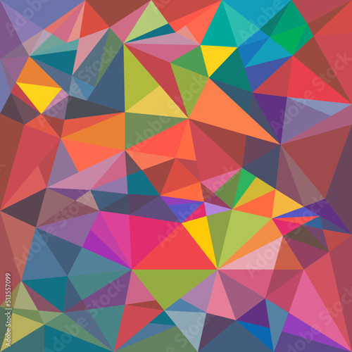 Geometric colorful background. Mosaic with triangles