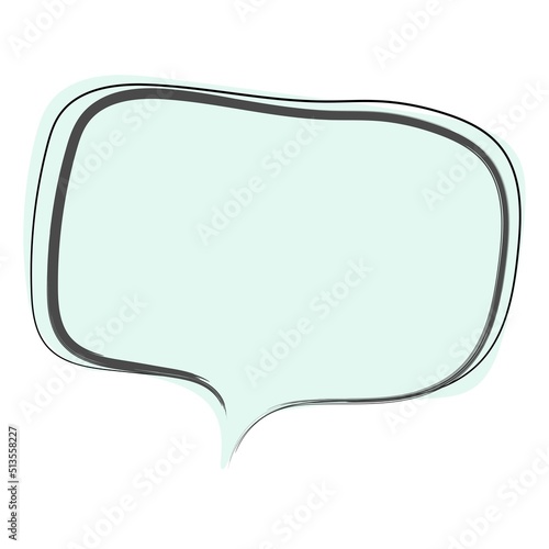 rectangular speech bubble in linear style