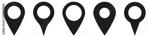 Set of location pin icon.Map pin place marker. Location icon.