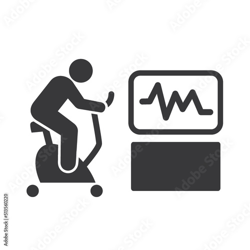 Exercise Stress Test (EKG) Check Reports vector illustration concept