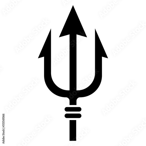 Vector design of trident and poseidon sign.