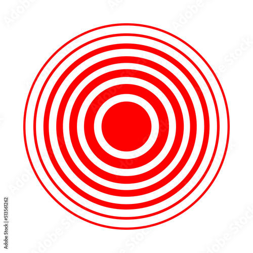 Red pain circle icon