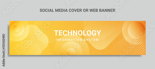 technology social media cover abstract design or web banner