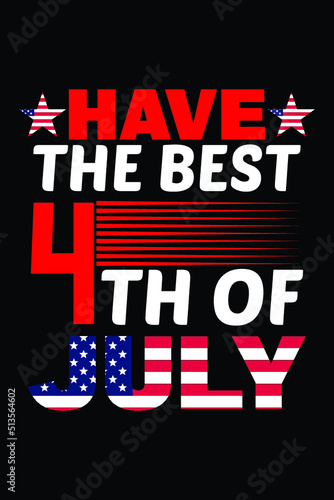 4th of July  t shirt design 