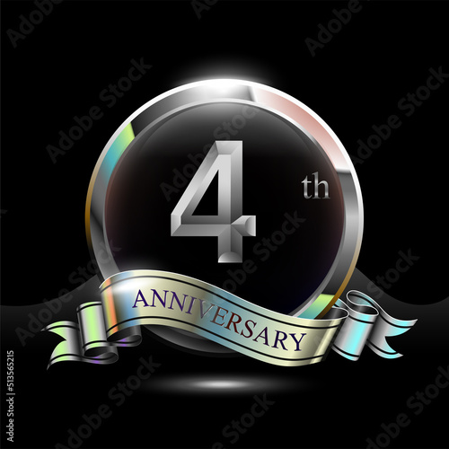 4th silver anniversary logo