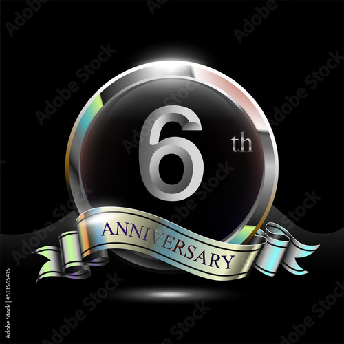 6th silver anniversary logo