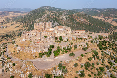 The hilltop castle fortress and former convent of Calatrava La Nueva, in Aldea Real, Ciudad Real province Castilla La Mancha Spain photo