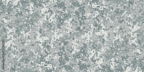 Pixel camouflage for a soldier army uniform. Modern camo fabric design. Digital military vector background.