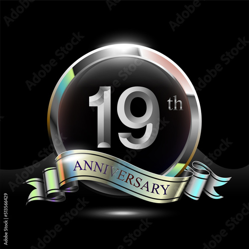 19th silver anniversary logo