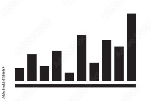 Chart vector icon business symbol. Finance rate diagram sign.