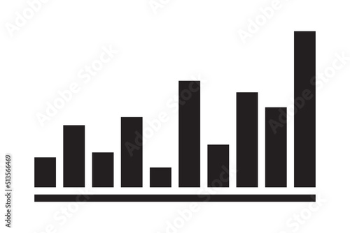 Free Download Chart vector icon business symbol. Finance rate diagram sign. - GFXLoad