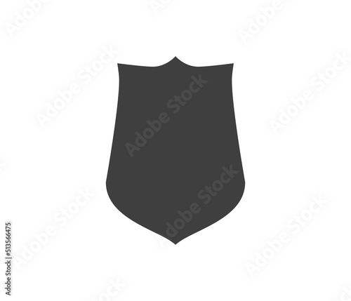 Shield black and white logo. Guarantee, insignia and guard symbol. Security vector icon