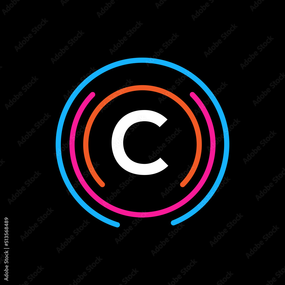 Technology logo design with C letter concept. Letter C technology logo Design. Abstract Network Logo Design. Technology logo design with C letter concept. Letter C technology logo Design. Abstract Network Logo Design.