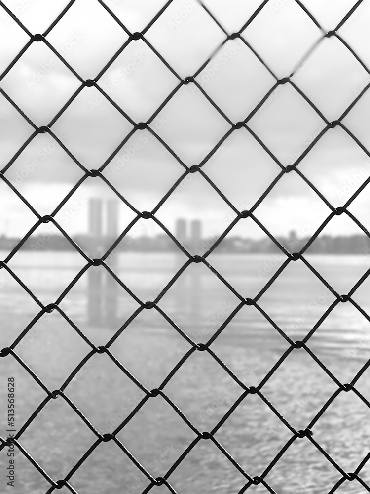 Fototapeta premium metal grid background