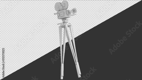3d render retro camera