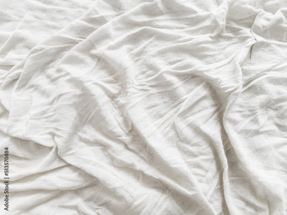Abstract image of crumpled bed sheet as background