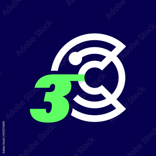 Numeric 3 Crypto Logo