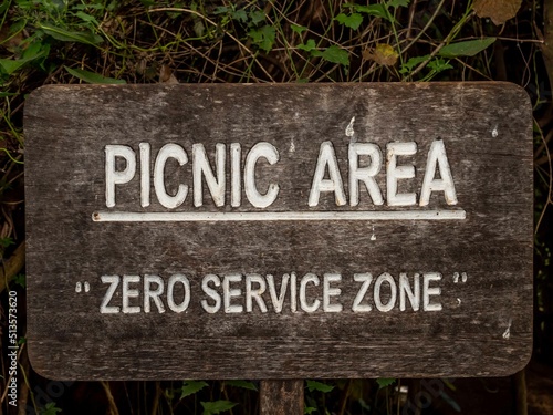 picnic area sign