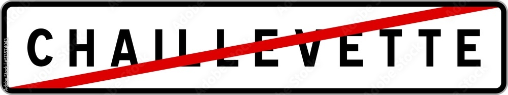 Panneau sortie ville agglomération Chaillevette / Town exit sign Chaillevette Panneau sortie ville agglomération Chaillevette / Town exit sign Chaillevette