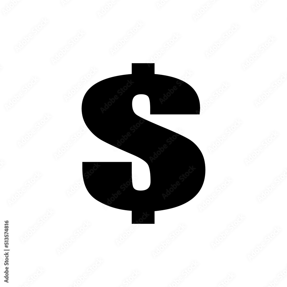 dollar sign simple icon on white background. Vector illustration. dollar sign simple icon on white background. Vector illustration.
