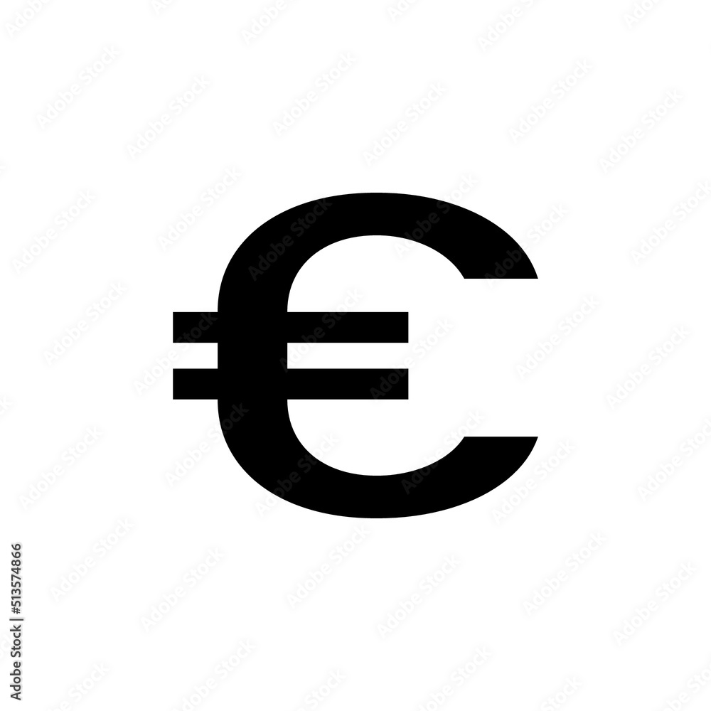 euro sign simple icon on white background. Vector illustration. euro sign simple icon on white background. Vector illustration.