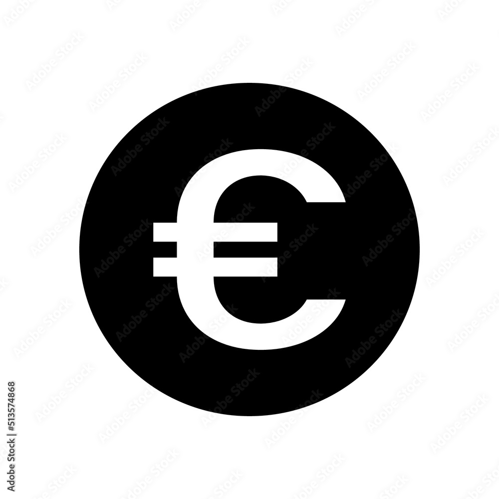 euro sign simple icon on white background. Vector illustration. euro sign simple icon on white background. Vector illustration.
