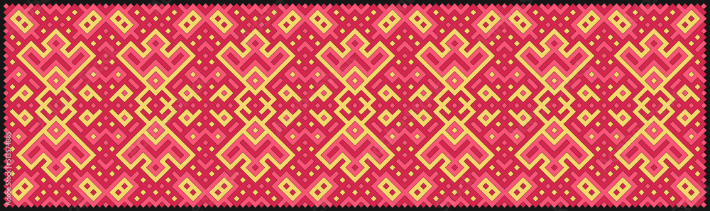 Multicolor truchet tiling connections illustration Multicolor truchet tiling connections illustration