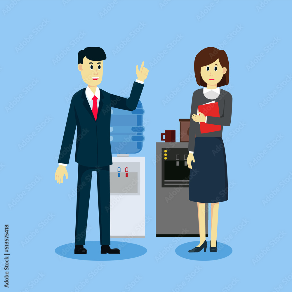 Communication in the office during coffee breaks. Communication in the office during coffee breaks.