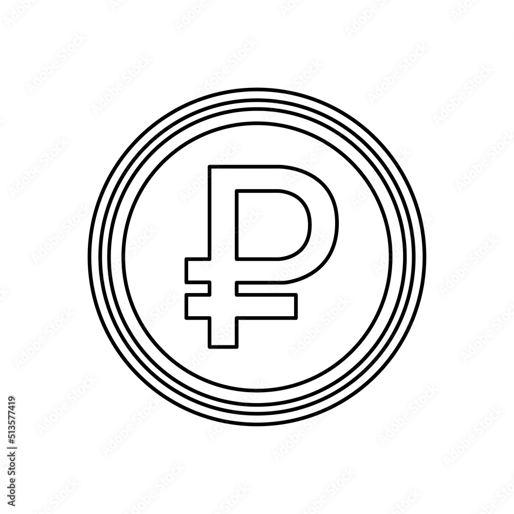 ruble icon on a white background, vector illustration ruble icon on a white background, vector illustration