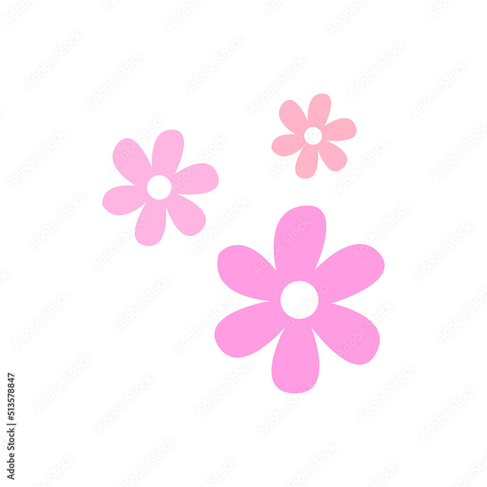 flowers icon on white background, vector illustration