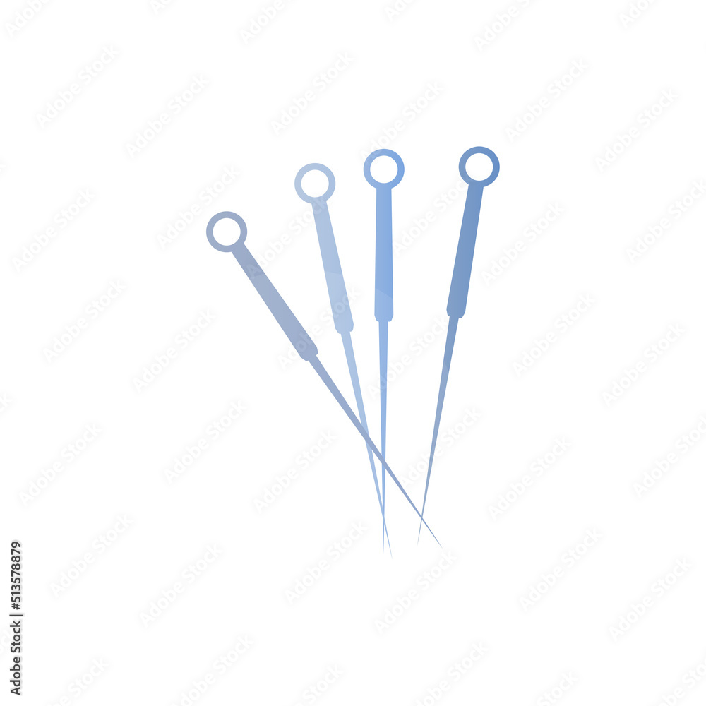 acupuncture needles icon, on a white background, vector illustration acupuncture needles icon, on a white background, vector illustration