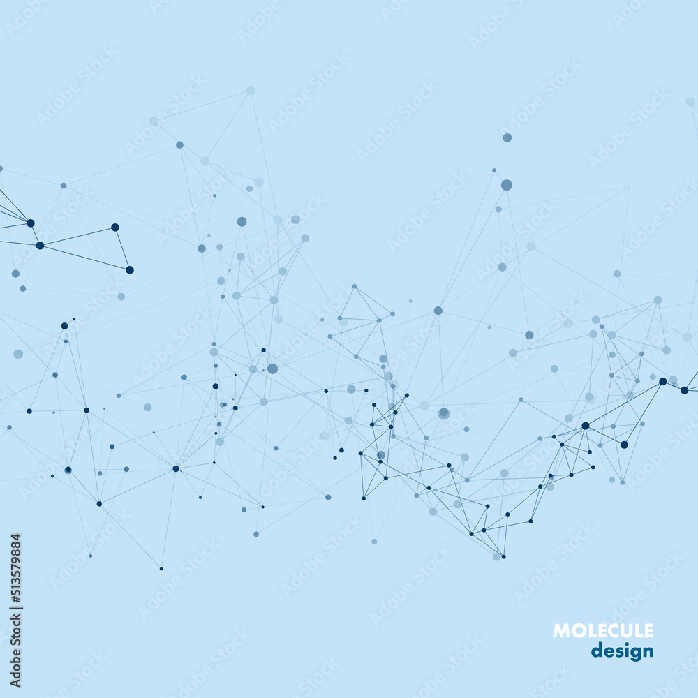 Vector connect line and dot. Geometric triangle concept. Abstract digital technology. Chemistry molecular element Vector connect line and dot. Geometric triangle concept. Abstract digital technology. Chemistry molecular element