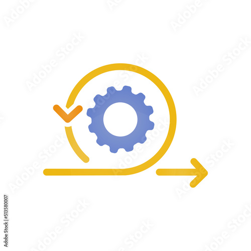 gear icon, gear operation concept, vector illustration