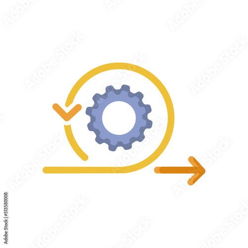 gear icon, gear operation concept, vector illustration