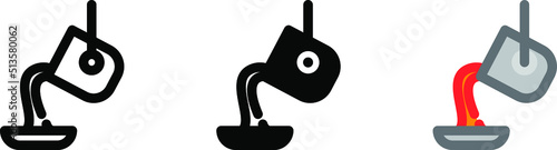 Metal smelter icon , vector illustration