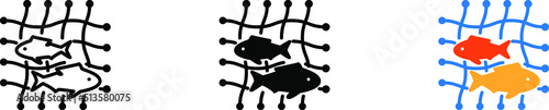 Fishing net icon , vector illustration