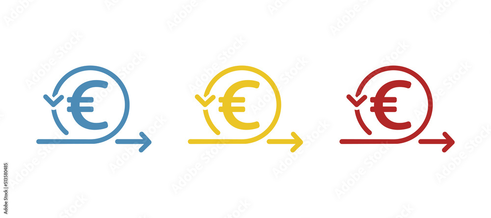 euro icon on a white background, vector illustration euro icon on a white background, vector illustration