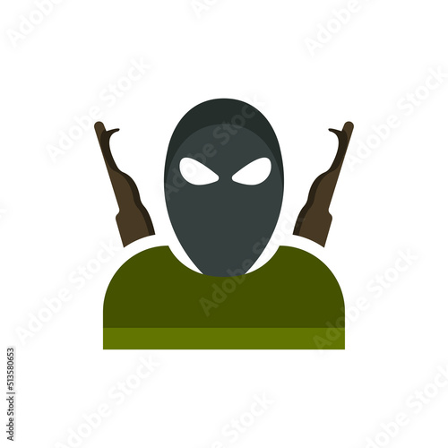 Terrorism stop icon, counter-terrorism concept, vector illustration