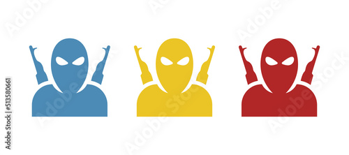 Terrorism stop icon, counter-terrorism concept, vector illustration