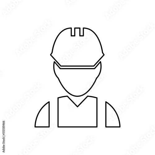 builder icon on white background, vector illustration
