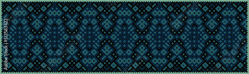 Multicolor truchet tiling connections illustration