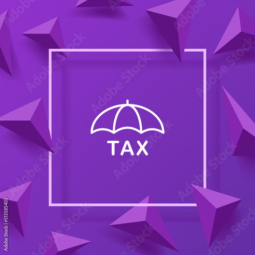 Tax protection line icon. Umbrella, free, pay, payment, taxpayer, work, job, employee, buy, purchase, budget, finance, treasury. Business concept. Vector line icon for Business and Advertising