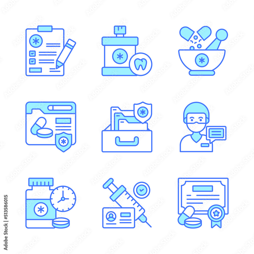 Set of Medical and Healthcare, vector icons. Premium quality symbols. Set of Medical and Healthcare, vector icons. Premium quality symbols.