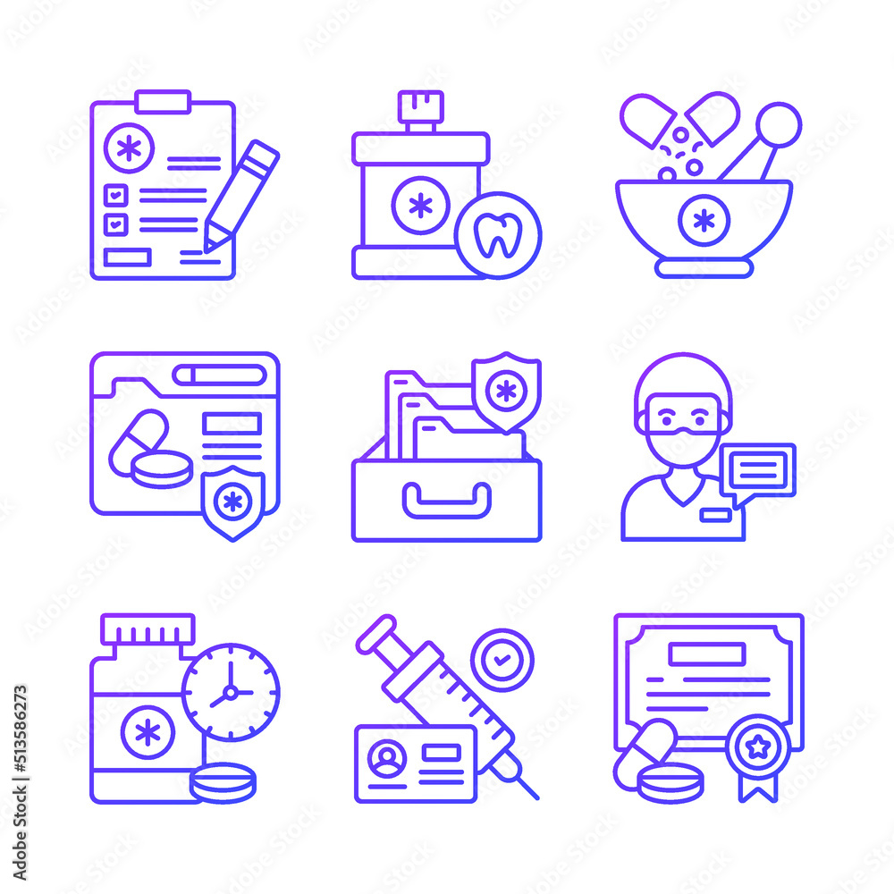 Set of Medical and Healthcare, vector icons. Premium quality symbols. Set of Medical and Healthcare, vector icons. Premium quality symbols.