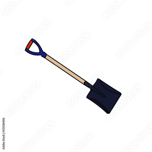 earth shovel a tool that can be used for gardens, buildings and for other carpentry purposes