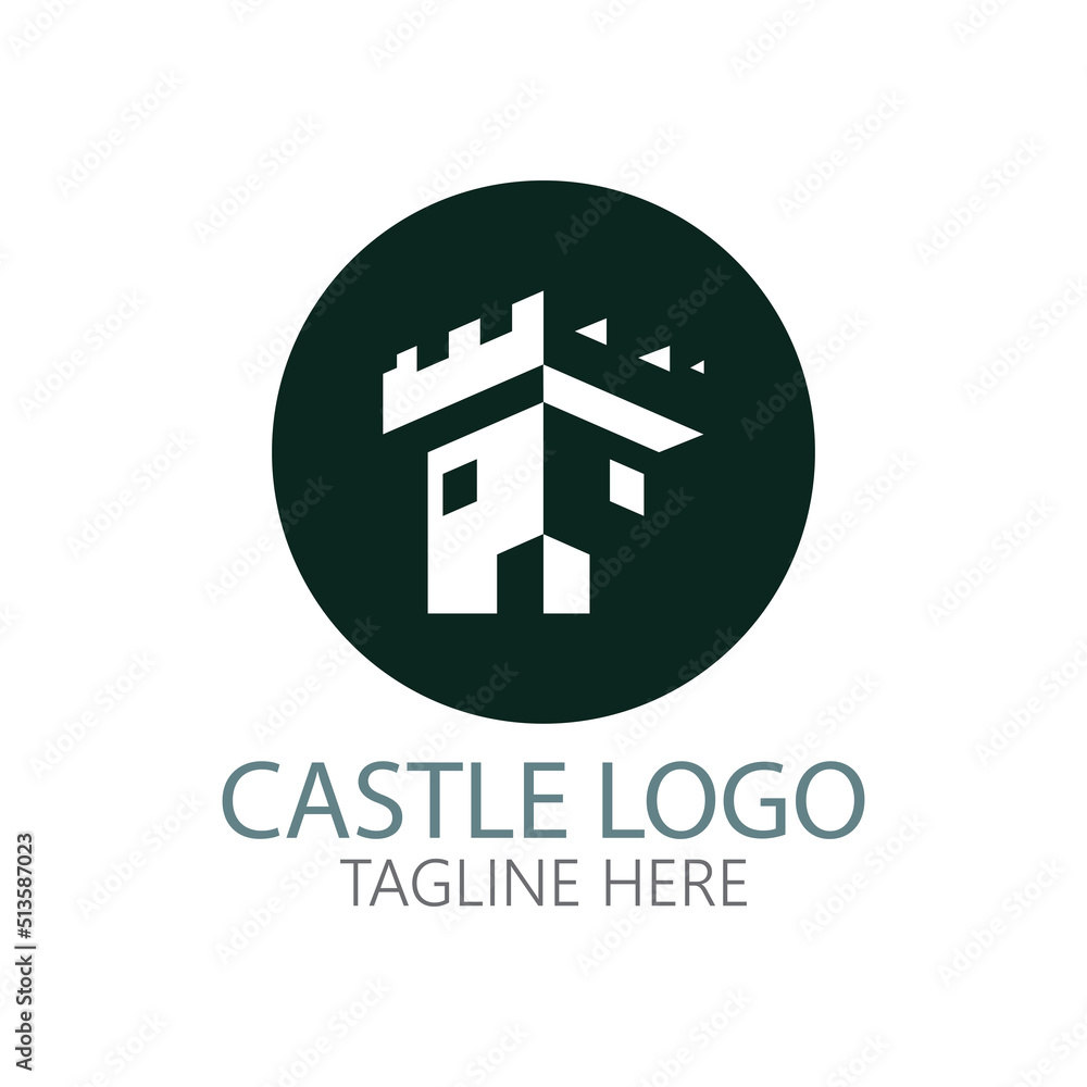 Castle Logo symbol vector illustration design template Castle Logo symbol vector illustration design template