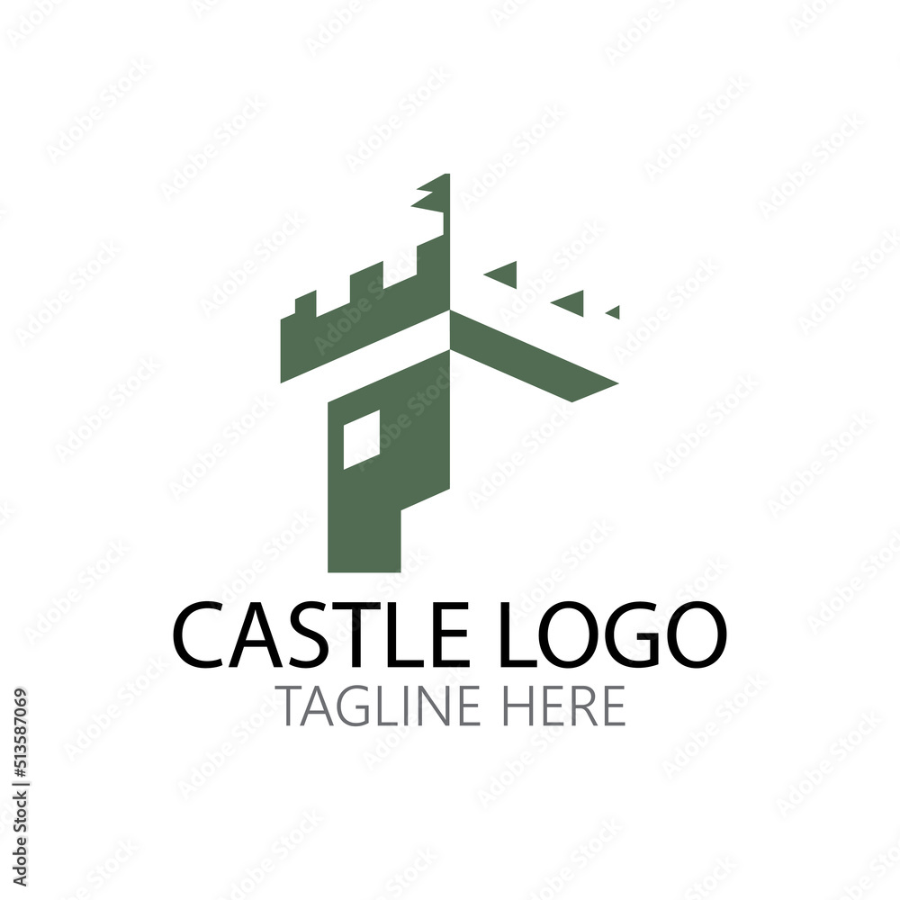 Fototapeta premium Castle Logo symbol vector illustration design template